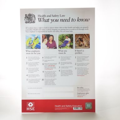 HSE A3 Health & Safety Wall Notice Poster 420X297mm