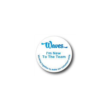 Waves I'm New Badge (pack of 5)