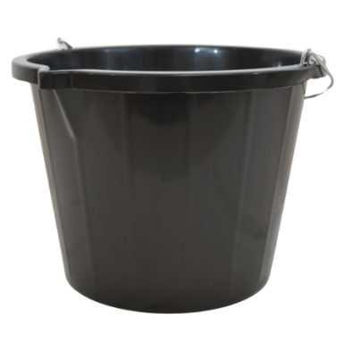 13 Litre Black Plastic Bucket (STB.BK)